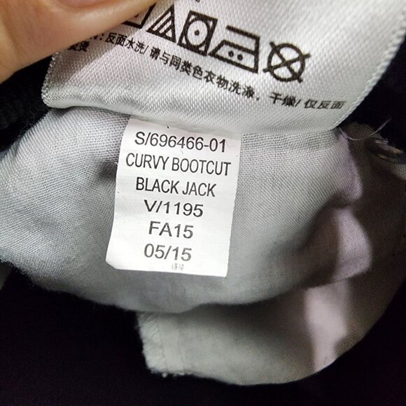 Old Navy Jeans Womens 8 Tall Black Stretch Mid Rise Curvy *GUC* - Picture 11 of 12